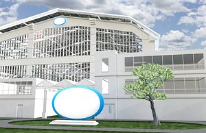 3D logistics building warehouse model