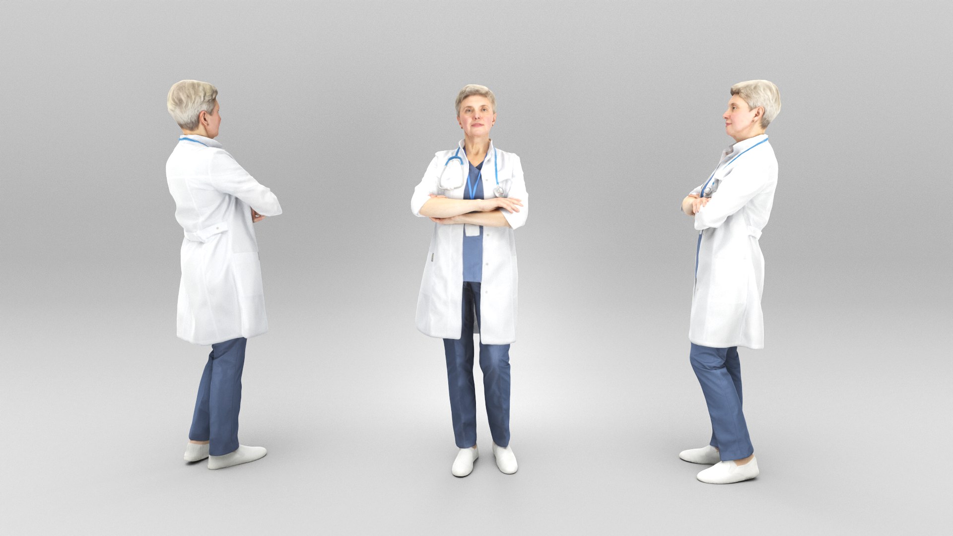 3D Female doctor posing 414 model - TurboSquid 2155960