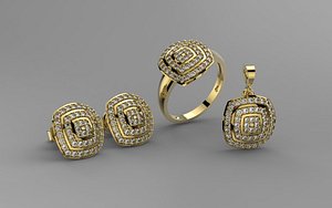 SET JEWELRY 3D PRINT MODEL 3D model