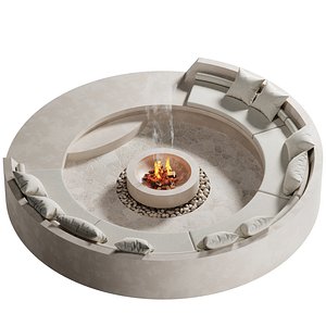 3D Place to relax by the fire - Bright