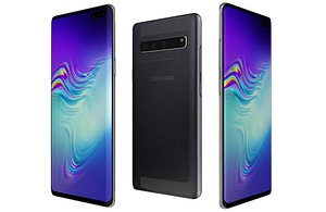 Samsung Galaxy S10 5G Majestic Black Low Poly 3D model
