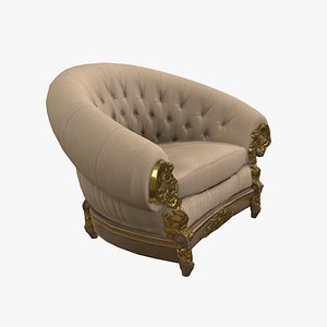 3d model new old armchair