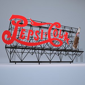 pepsi cola billboard 3D model