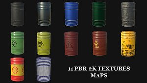 3D metal barrel model