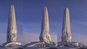 3D model Futuristic building 43