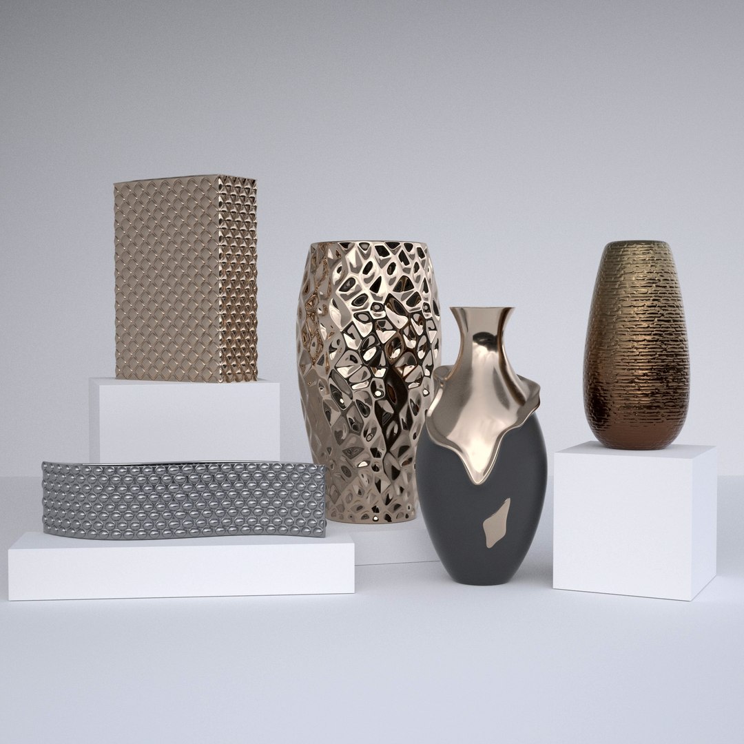 Set Conteporary Vases 3D Model - TurboSquid 1374412