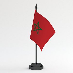 Table Flag Morocco 3D