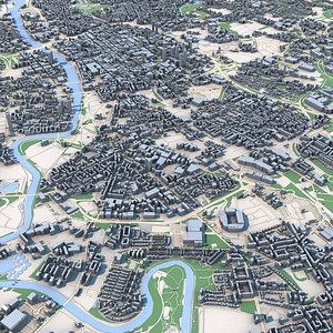 3D Glasgow City Scotland
