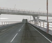 HIGHWAY AND BRIDGE SET - WITH STREETLAMP AND FENCES
