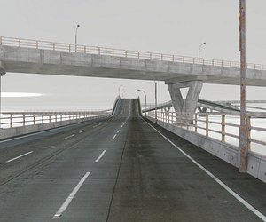HIGHWAY AND BRIDGE SET - WITH STREETLAMP AND FENCES