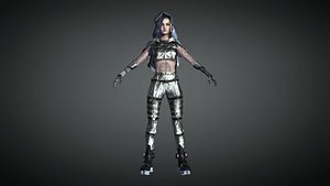Cyber Punk Female Character 12