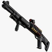 Benelli M1014 Short Low Poly