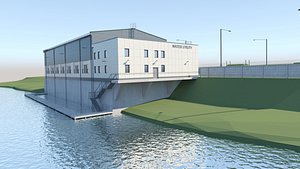 Water supply building 3D model
