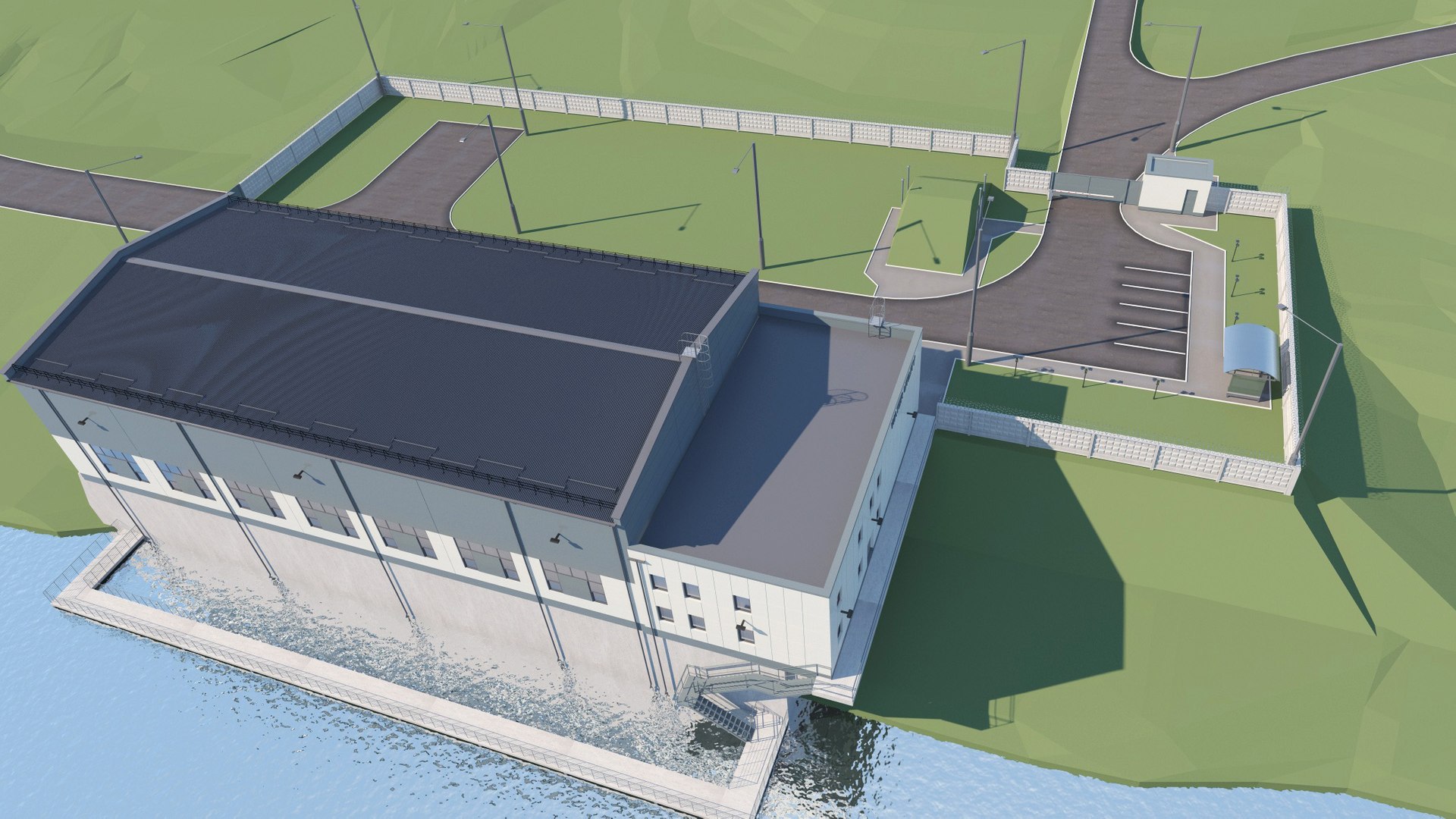 Water Supply Building 3D Model - TurboSquid 2347197