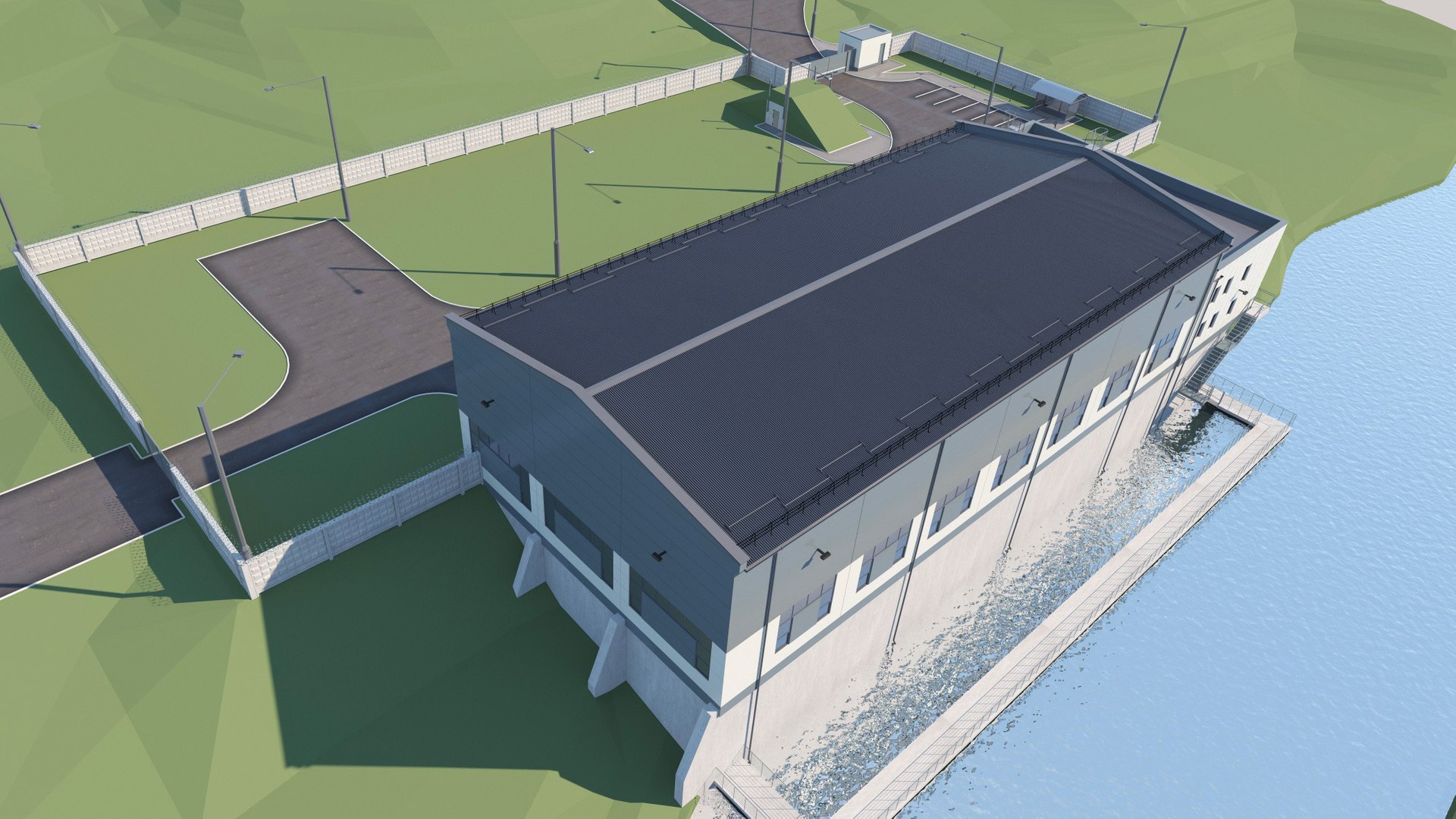 Water Supply Building 3D Model - TurboSquid 2347197