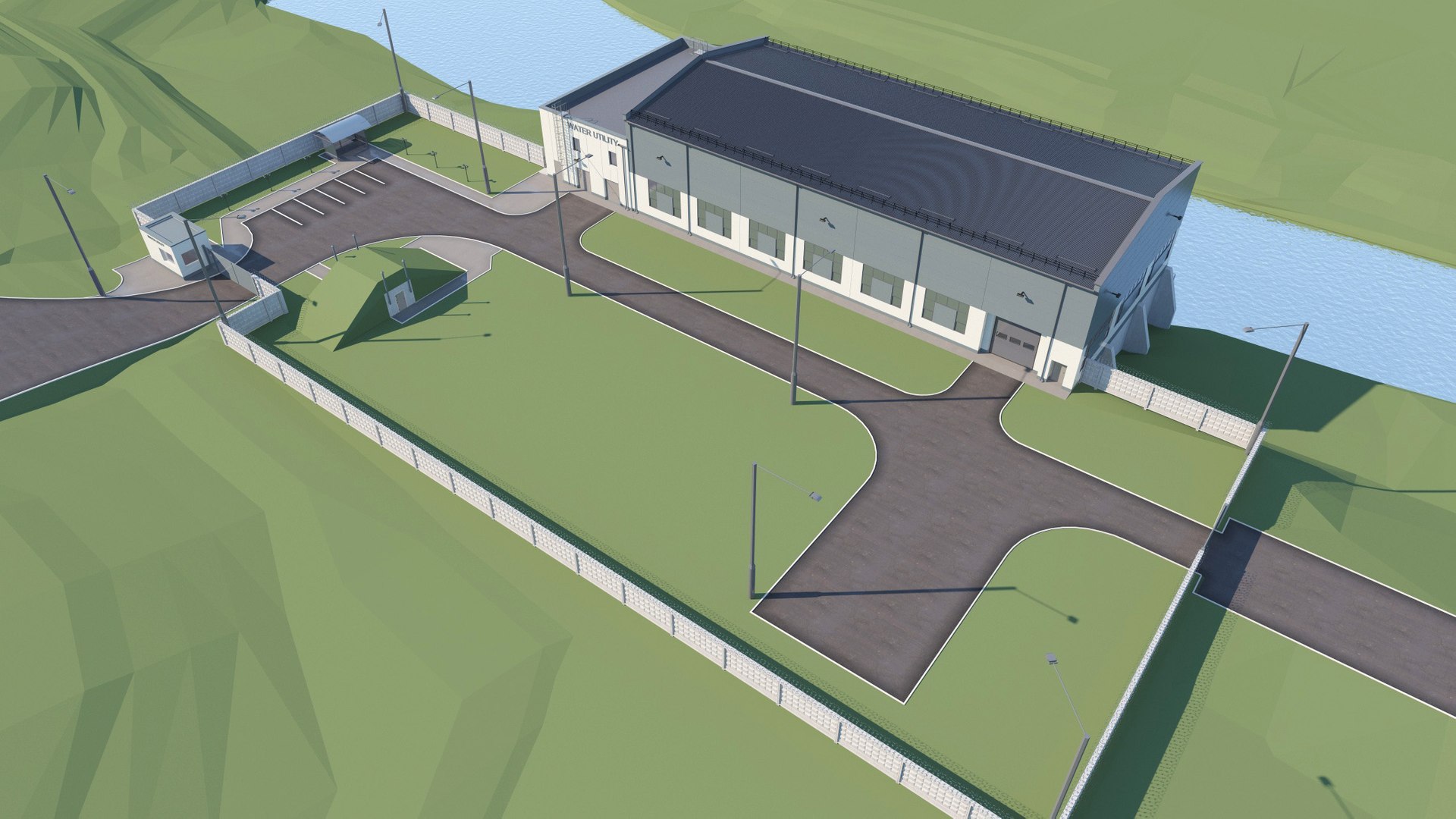 Water Supply Building 3D Model - TurboSquid 2347197