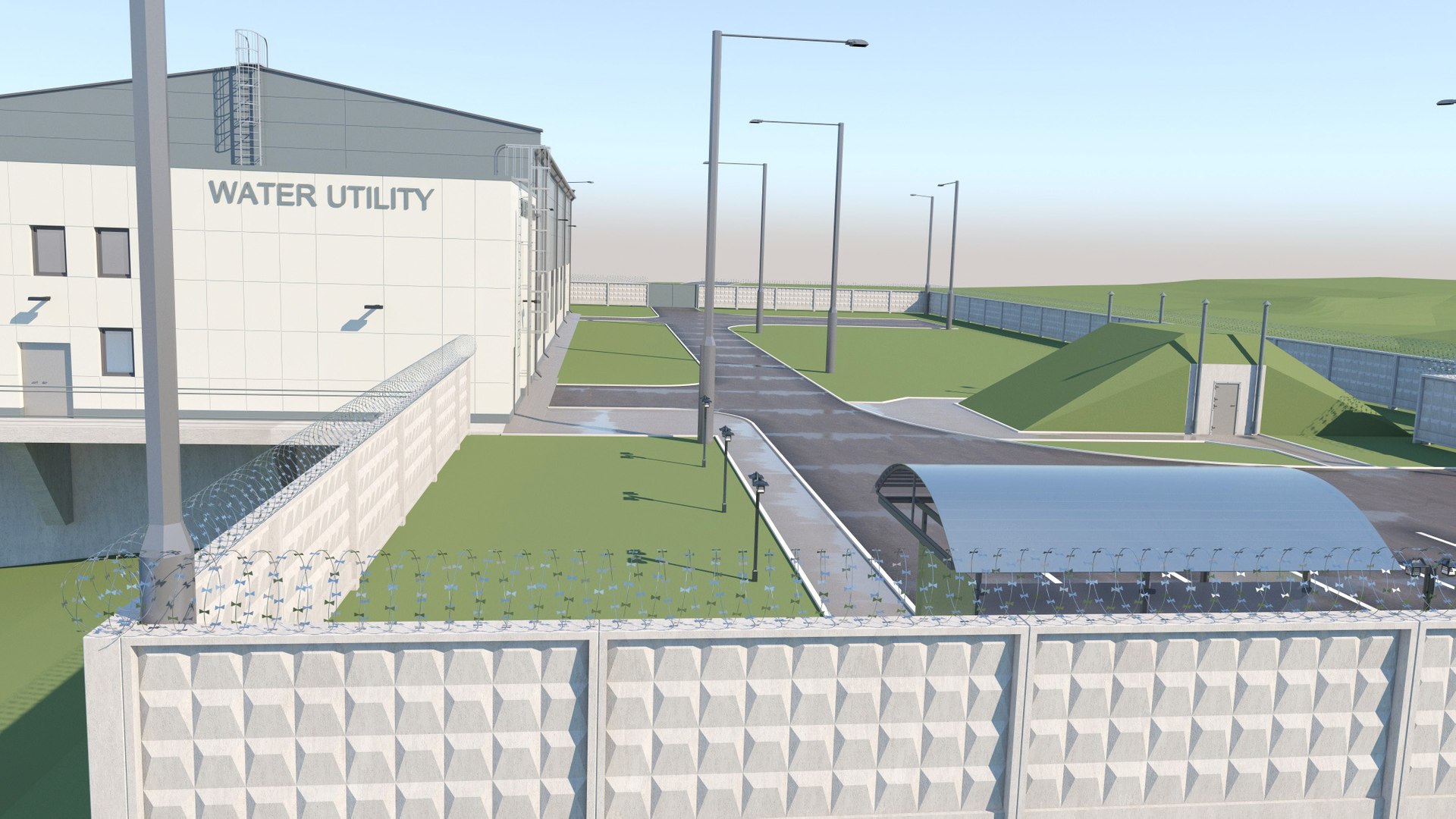 Water Supply Building 3D Model - TurboSquid 2347197