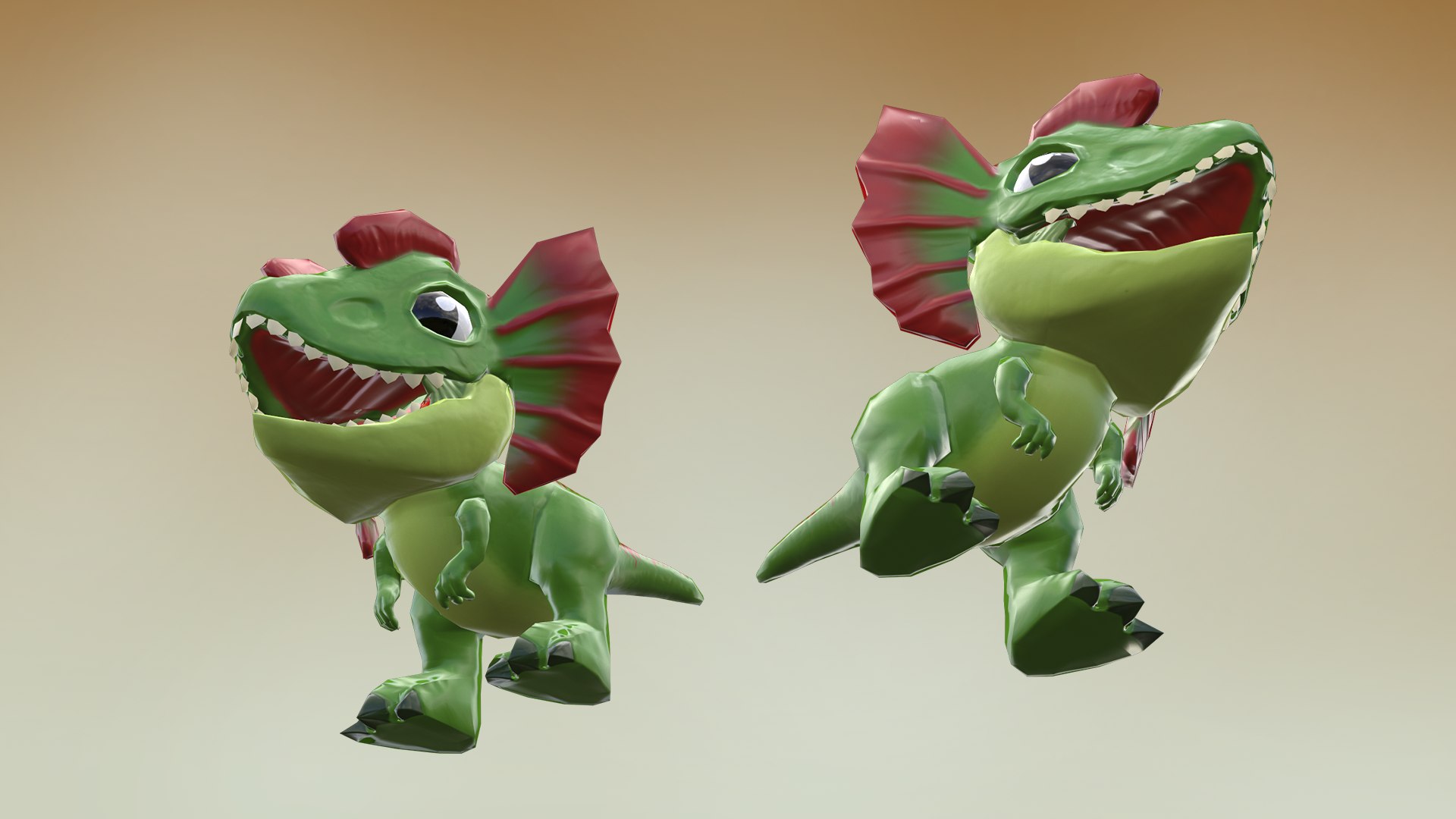 3D Dilophosaurus Baby - Dinosaur Character Model - TurboSquid 2195153