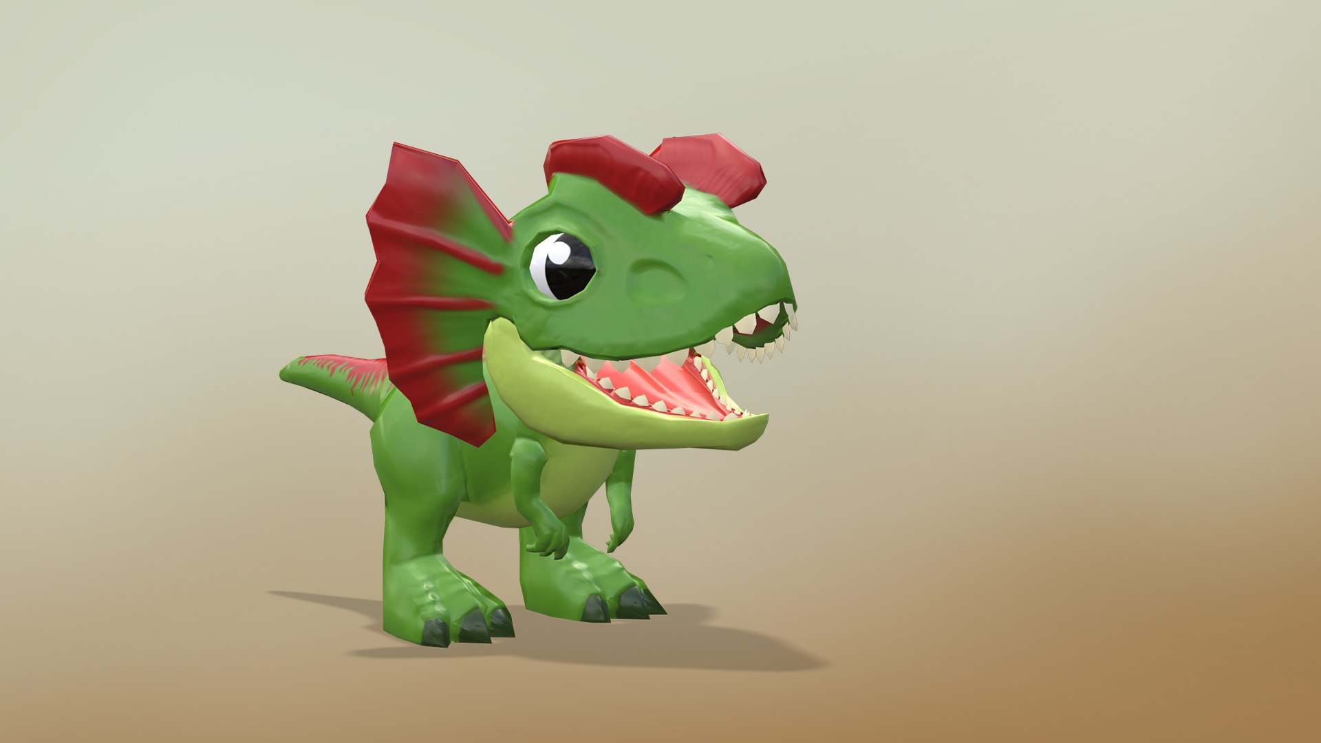 3D Dilophosaurus Baby - Dinosaur Character Model - TurboSquid 2195153