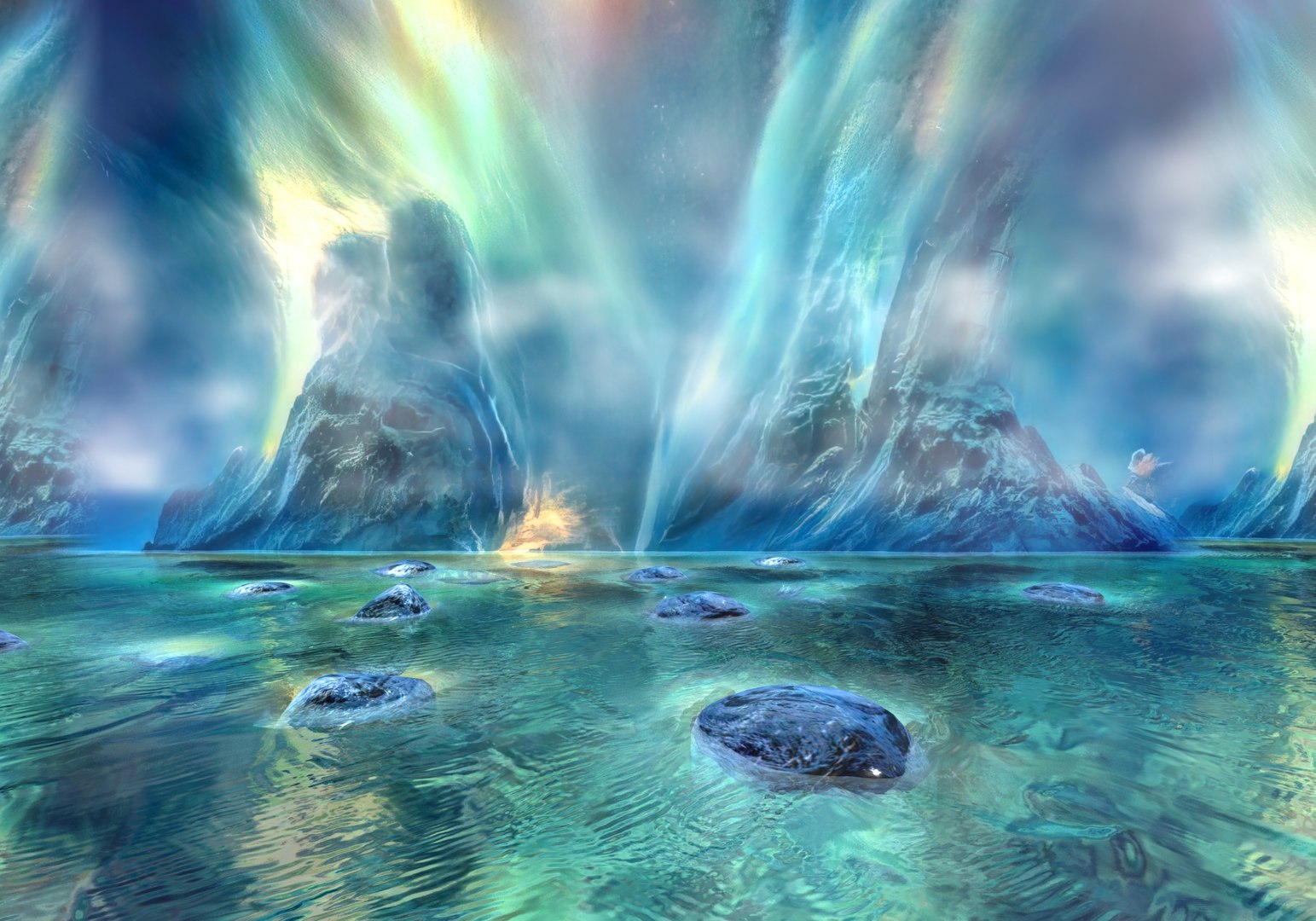 Northern Lights Mountains 3D Model - TurboSquid 1827695