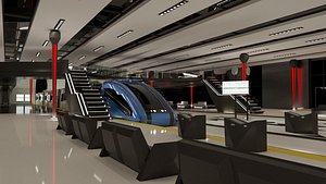 Futuristic Train Station