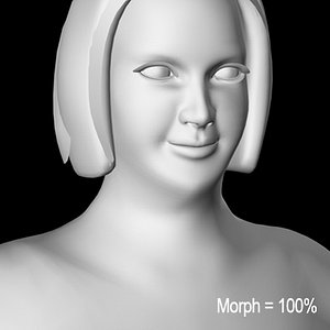female overweight 3d model