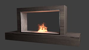 blender fireplace animation 3d model