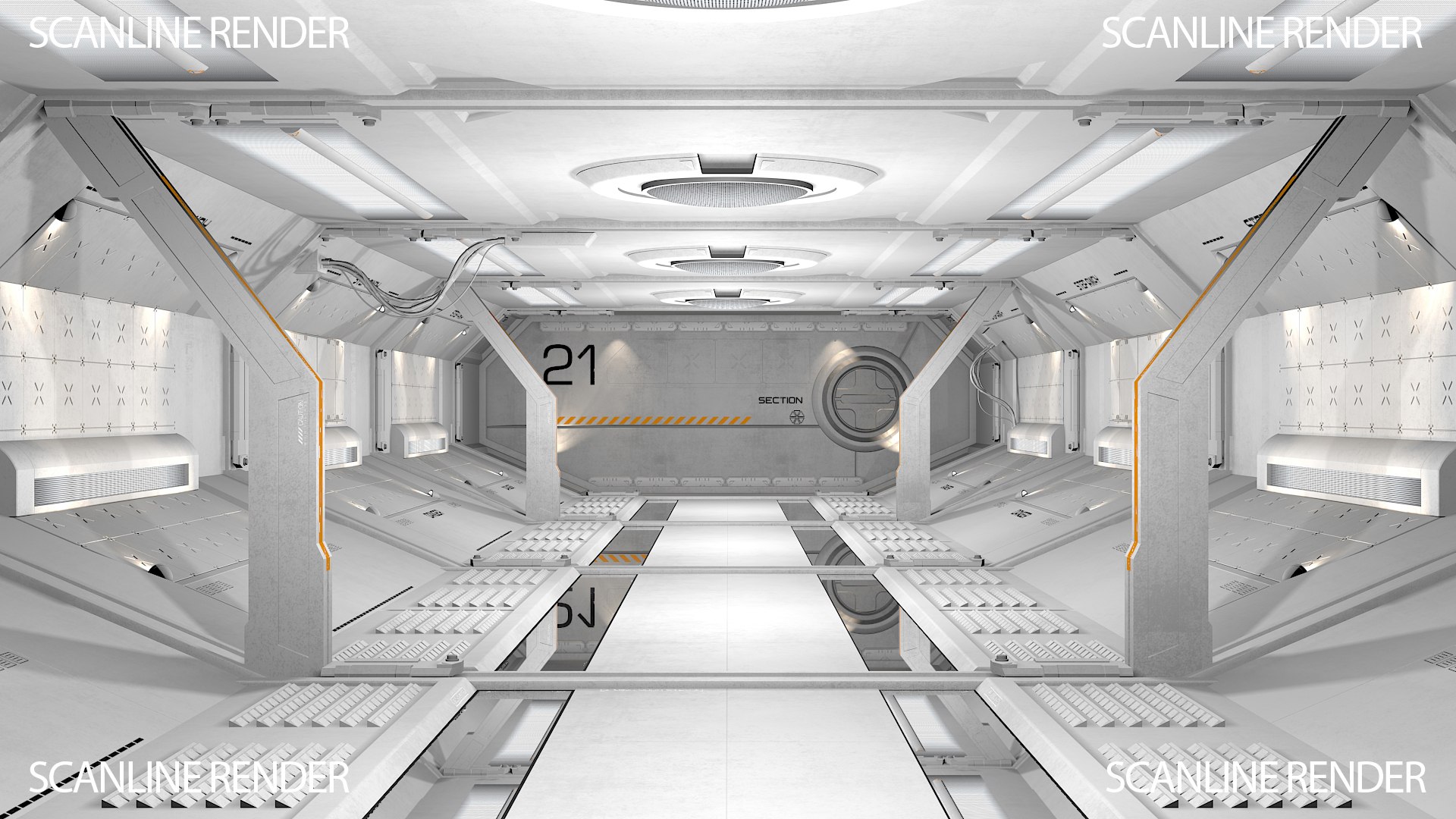 3d Modular Sci Fi Corridor