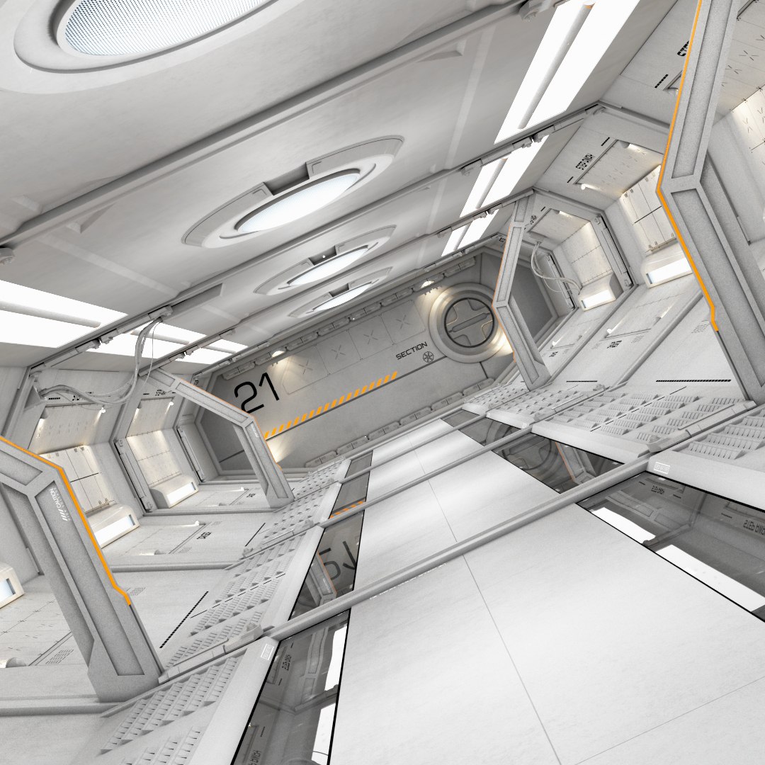 3d Modular Sci Fi Corridor