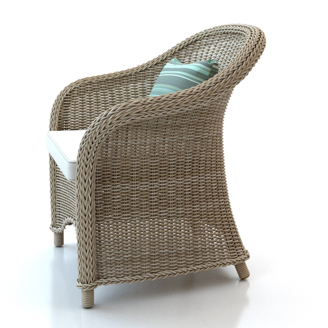 3dsmax Armcheir Cheir Rattan