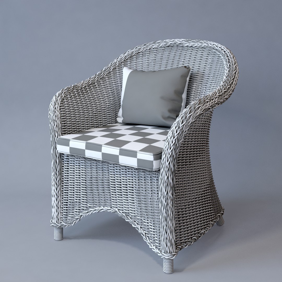 3dsmax Armcheir Cheir Rattan