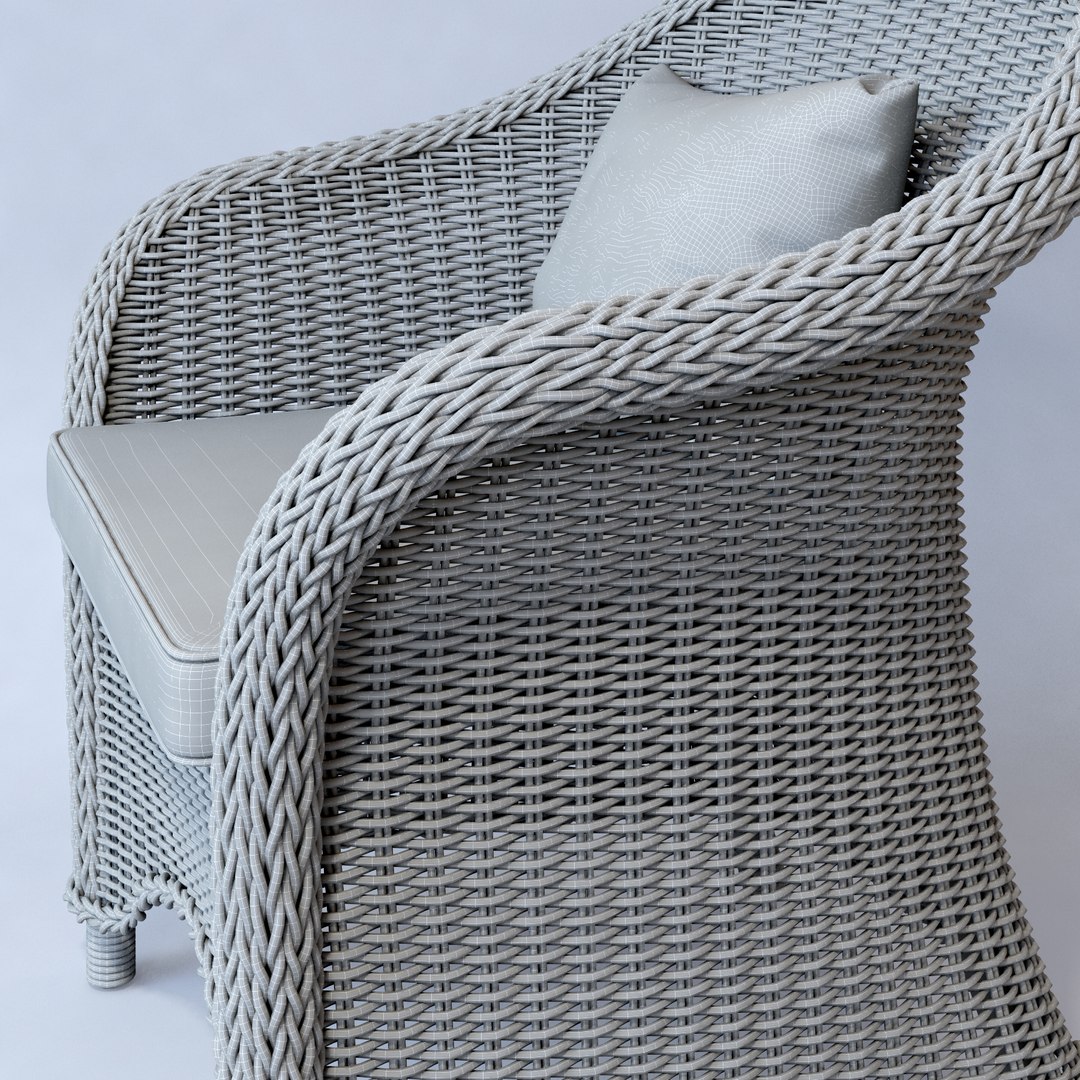 3dsmax Armcheir Cheir Rattan
