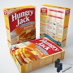hungry jack pancake 3d model