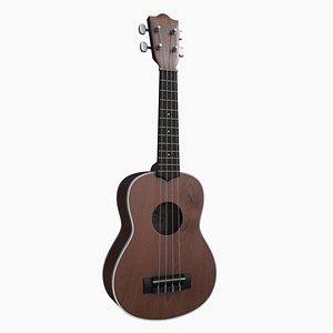 3d model guitar string instrument