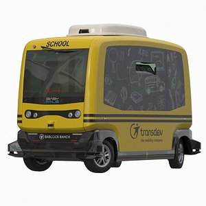 3D driveless easy mile city bus
