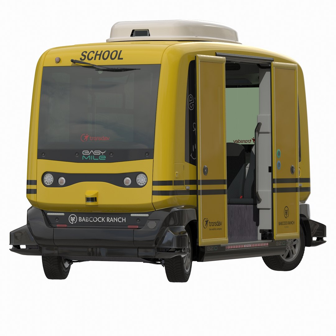 3D Driveless Easy Mile City Bus - TurboSquid 1611543