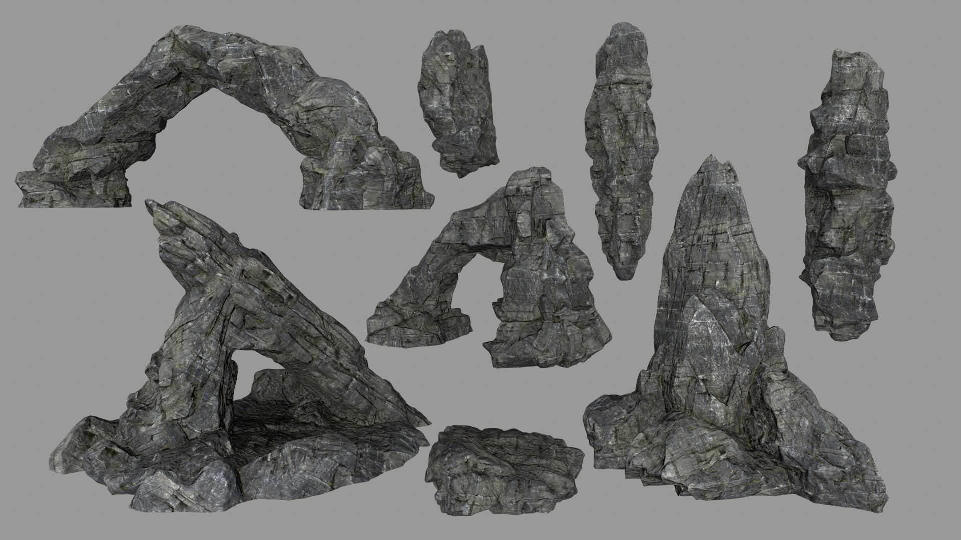 3D Rock Cliff Model - TurboSquid 1346080