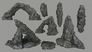 3D rock cliff model