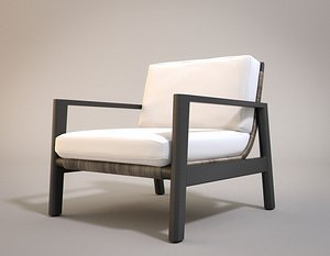 mesa aluminum lounge chair 3D model