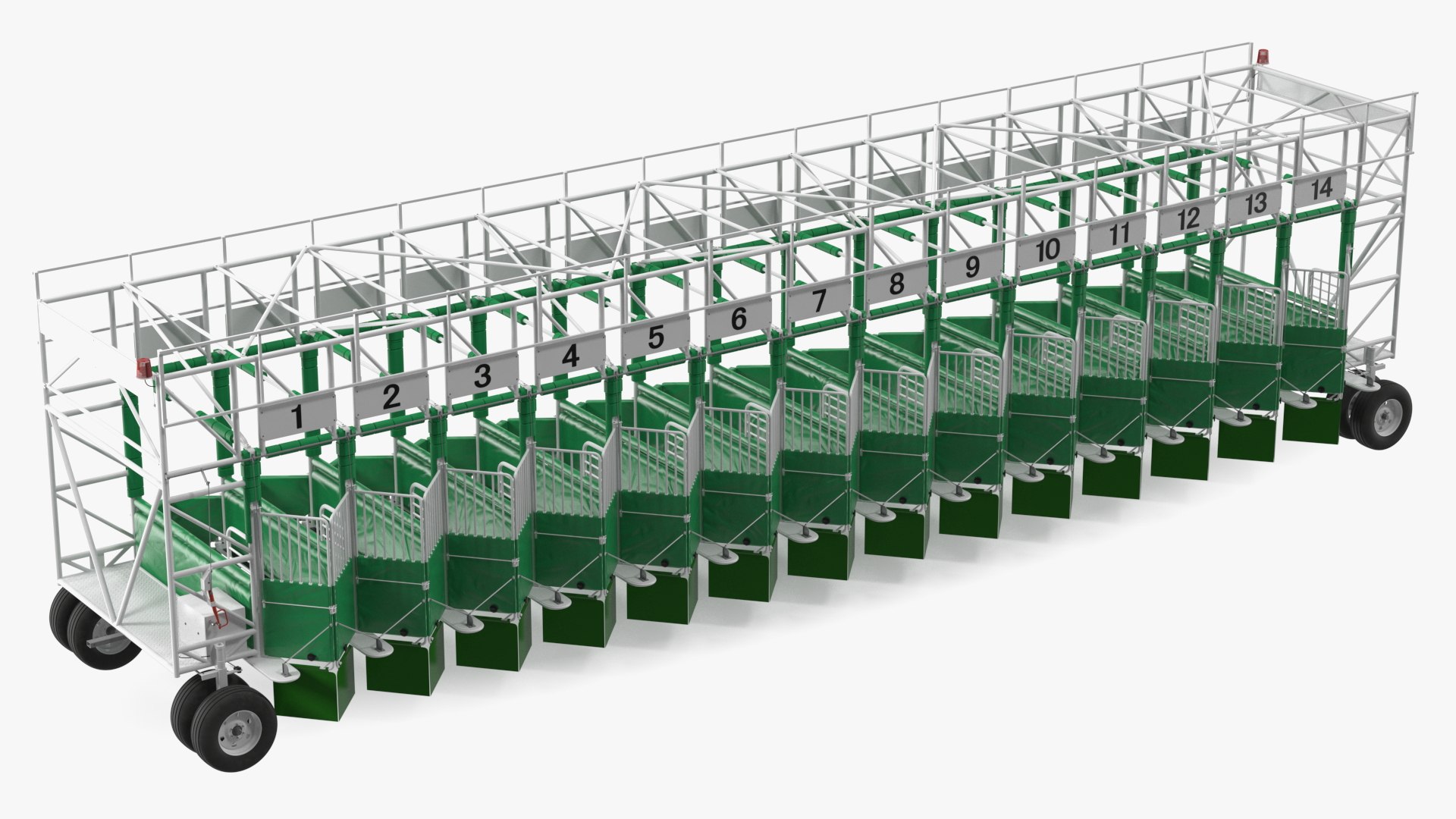 3D 14 Starting Stalls for Horse Racing Rigged for Cinema 4D model ...