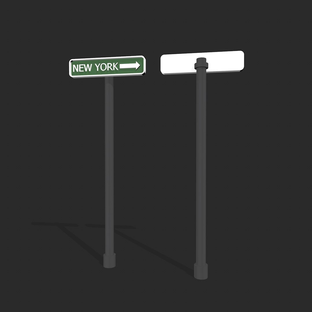 Road Signs 3d Model