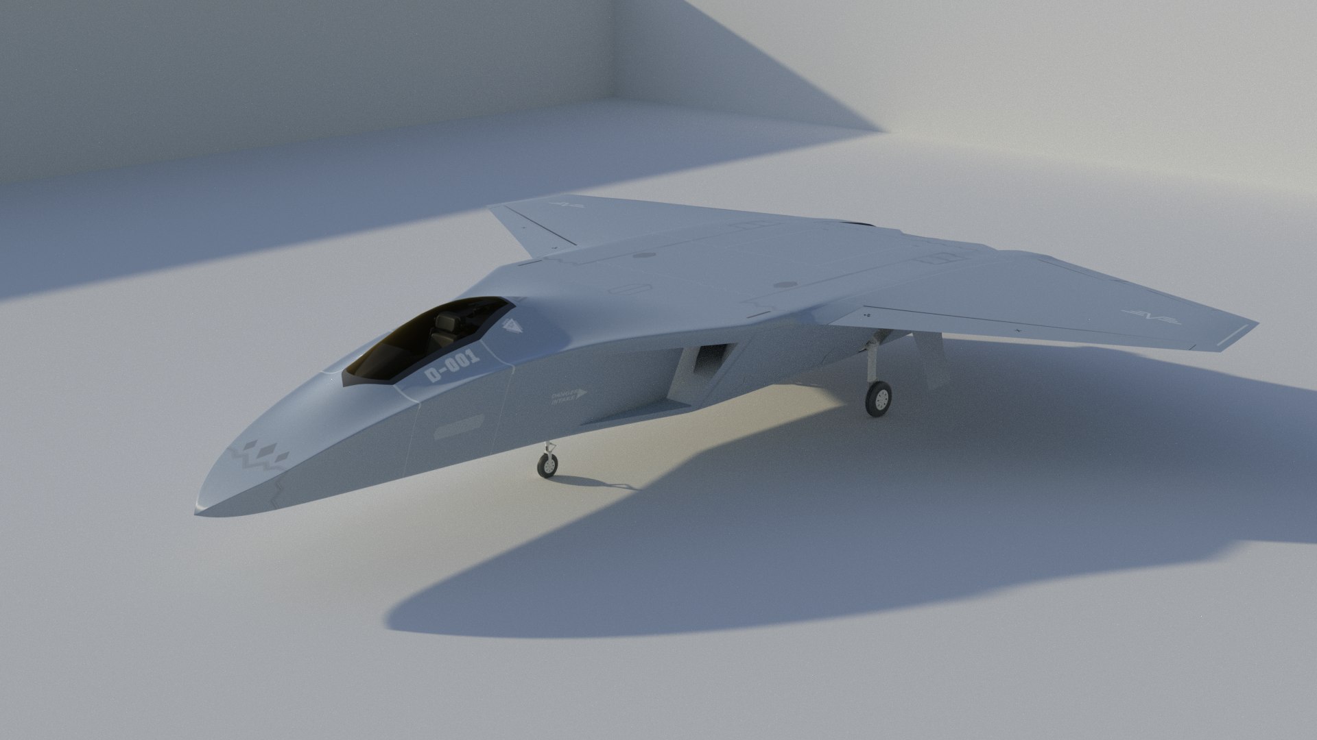 DAGGER Light Sixth Generation Stealth Fighter Jet 3D Model 3D ...