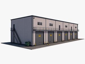 3D model industrial building low-poly 3d model