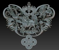 dragon  Phoenix  Kirin relief