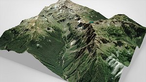 Mountain landscape Johnson Peak California USA 3D model