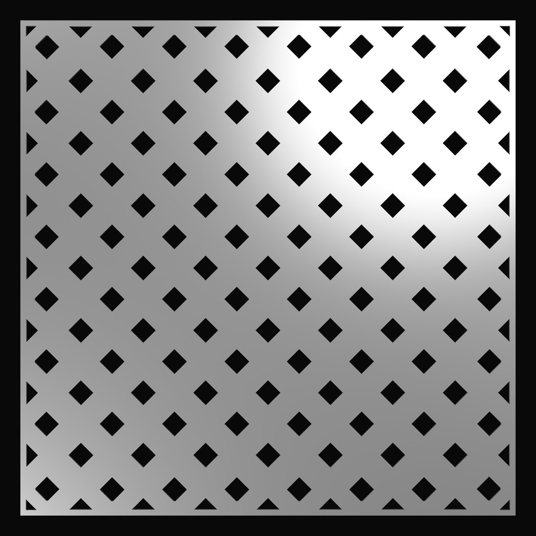 3D Perforated Panel With Square Hole And 16 Percent Opening 25O06 Model ...