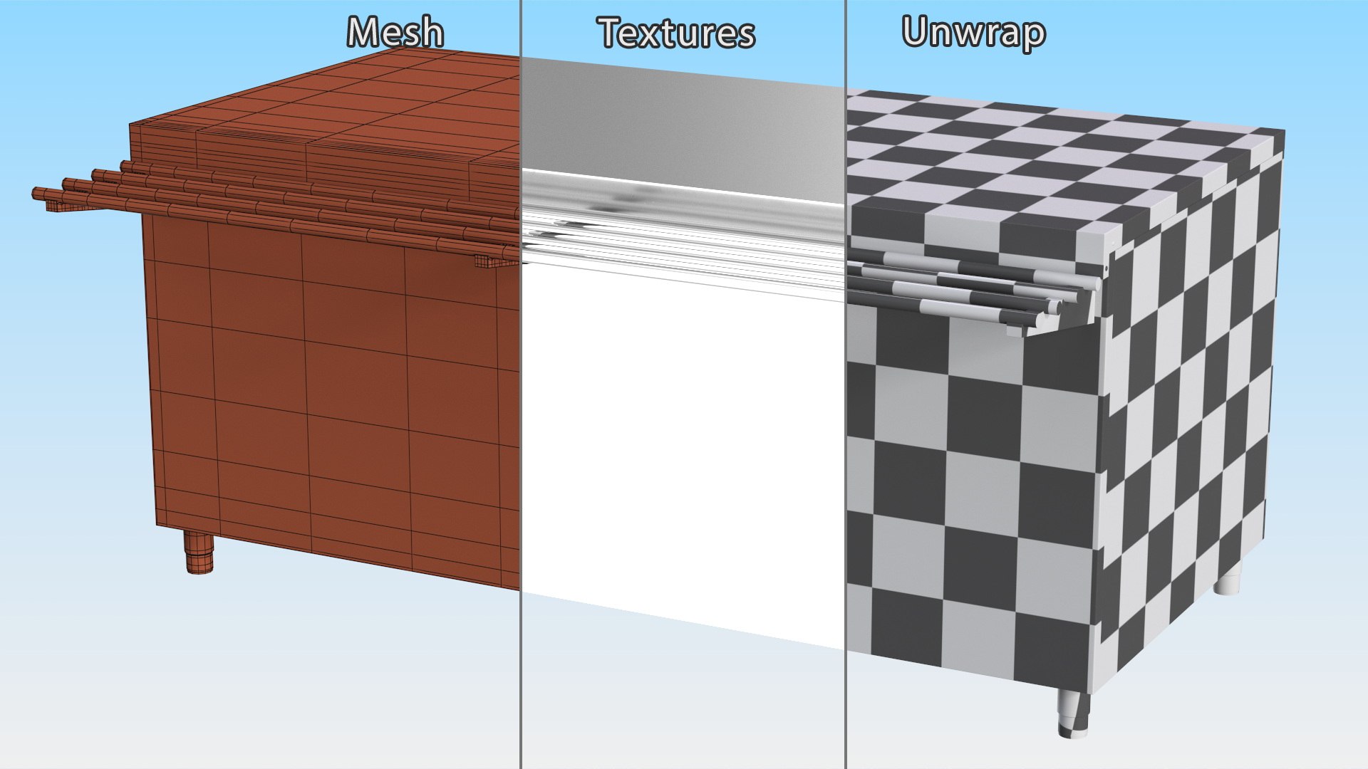 3D Model Table Self Service Line Element - TurboSquid 2059822