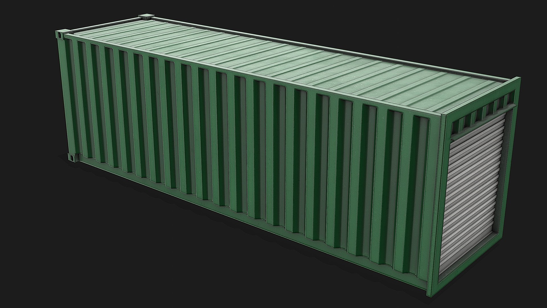 3D model 30ft Container With Roll-Up Door - Green https://p.turbosquid.com/ts-thumb/XY/MdIpRr/M7/10004/jpg/1699897079/1920x1080/fit_q87/a362c645a5ada93bd95479fe0b51d566978a112f/10004.jpg
