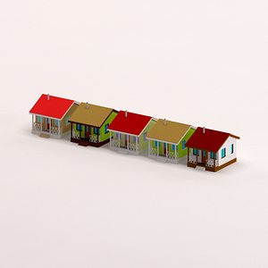 cartoon house 3d model