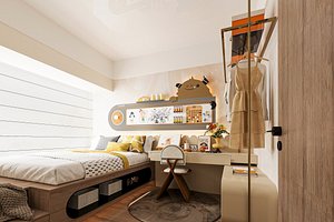 Modern bedroom model